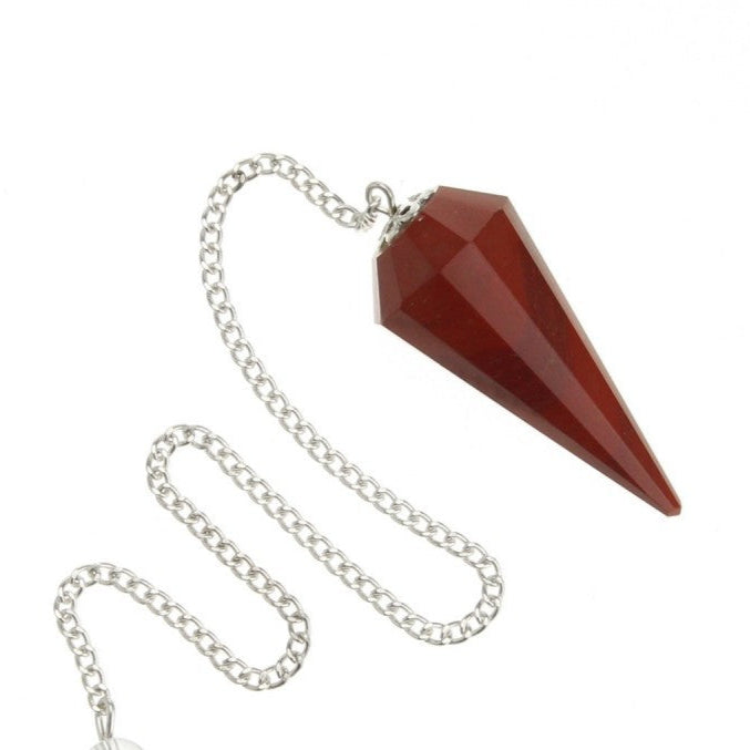 Péndulo Jaspe rojo (12 facetas)