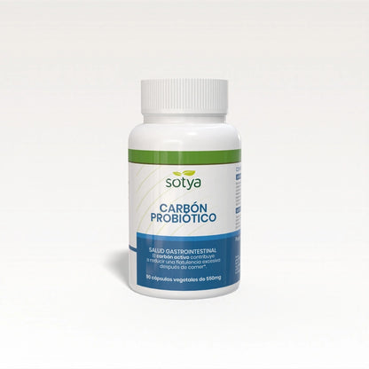 Carbon activo con probioticos 550mg Sotya