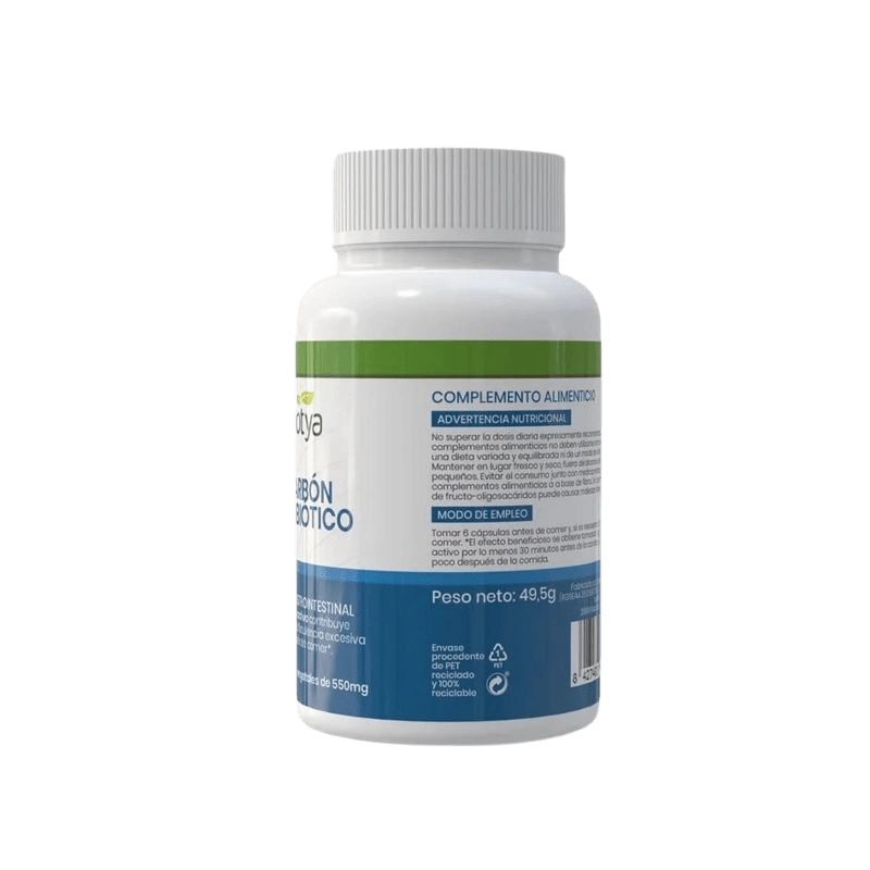Carbon activo con probioticos 550mg Sotya