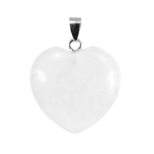 Colgante corazón Cuarzo blanco