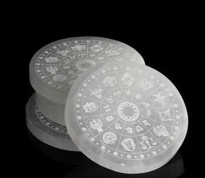 Placa de selenita del zodiaco