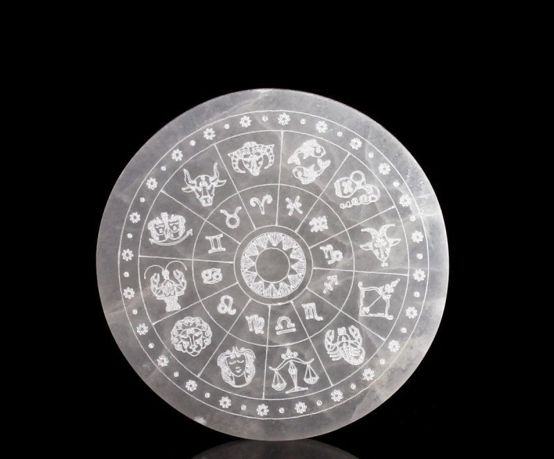 Placa de selenita del zodiaco
