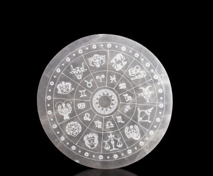 Placa de selenita del zodiaco