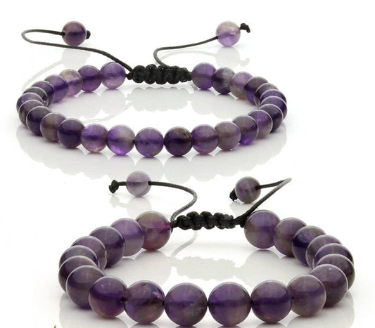 Pulsera ajustable de amatista